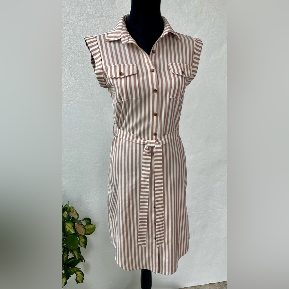 Bishop & Young button down shift dress size extra small
Brown and white stripe - Picture 3 of 7